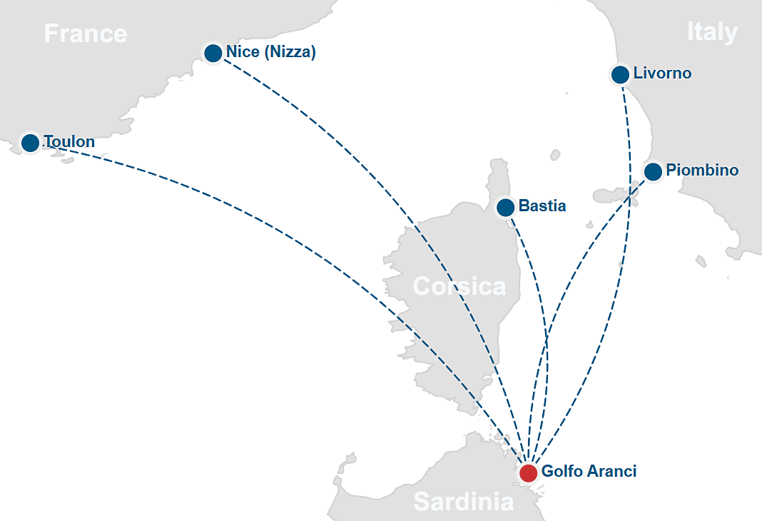 Ferry routes Golfo Aranci