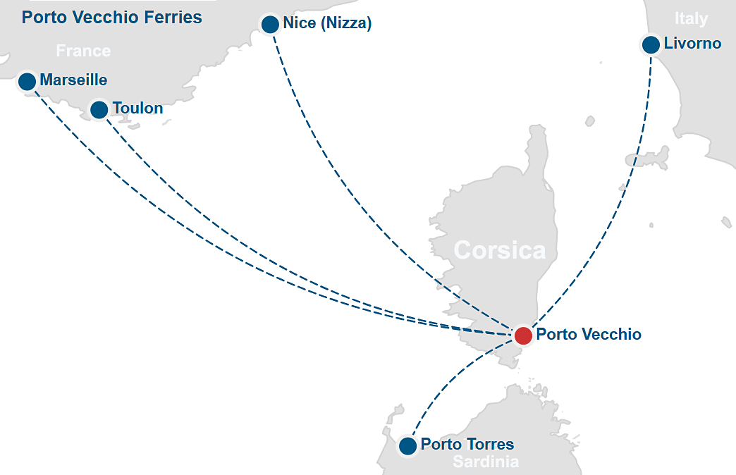 Ferry routes Porto Vecchio