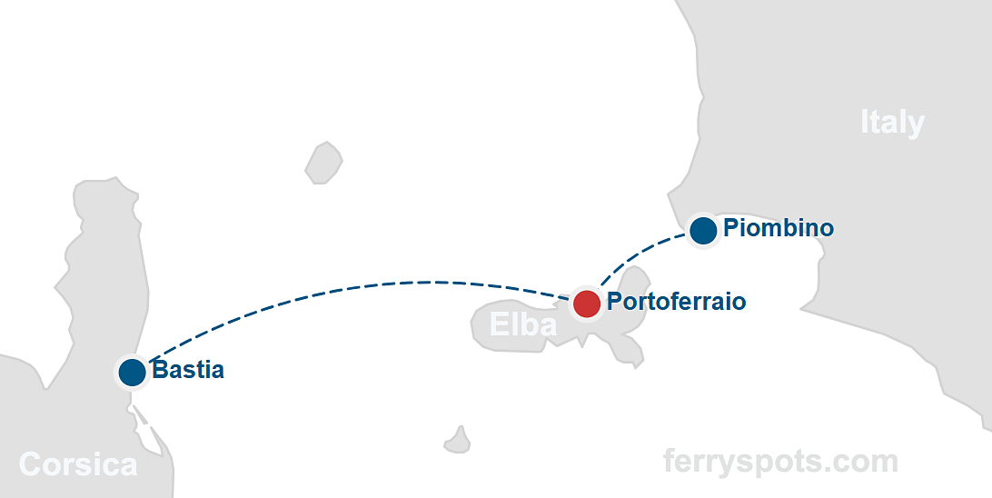 Ferry routes Portoferraio