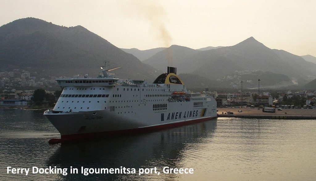 Ferry docking in Igoumenitsa port