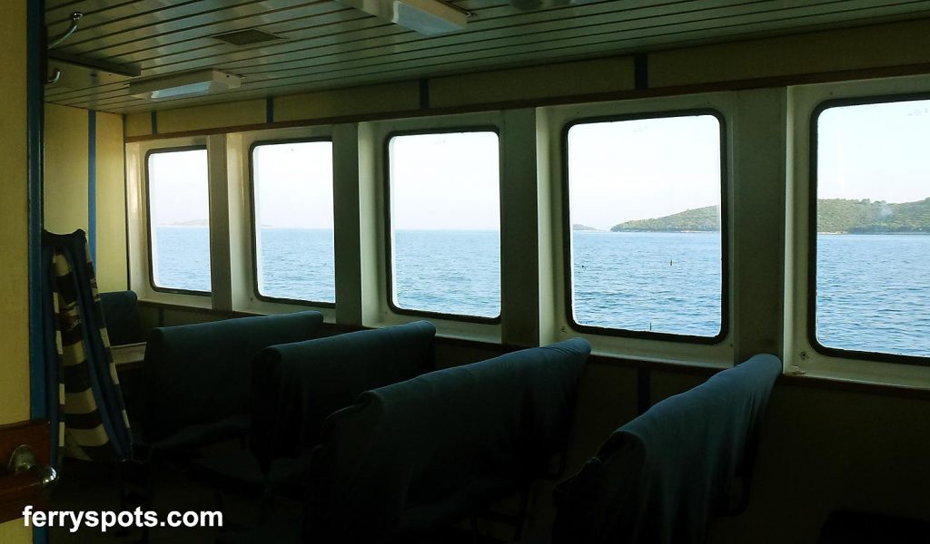 Inside seats on the passenger ferry