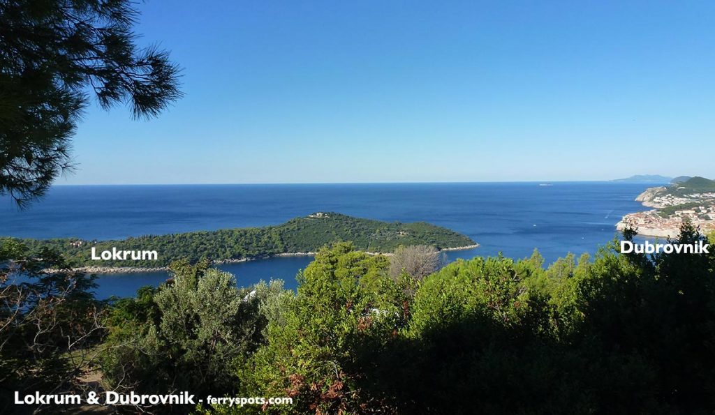 views over Lokrum island and Dubrovnik