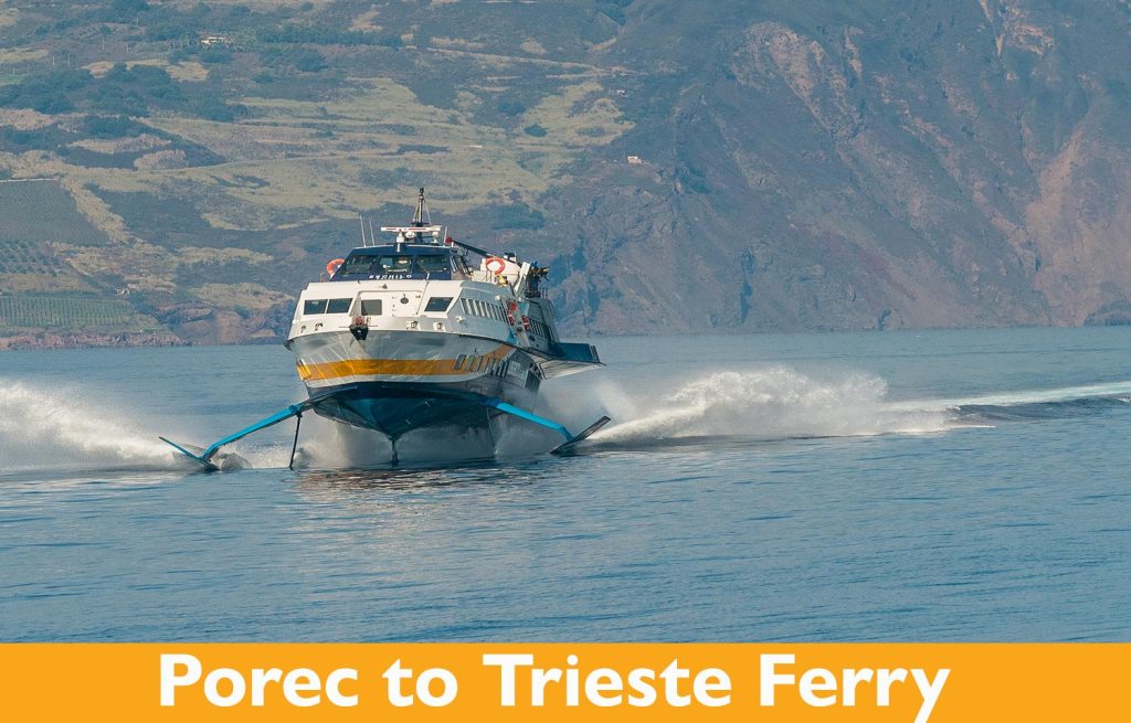 Fast ferry hydrofoil that is serving this route, owned by Liberty Lines, Italy