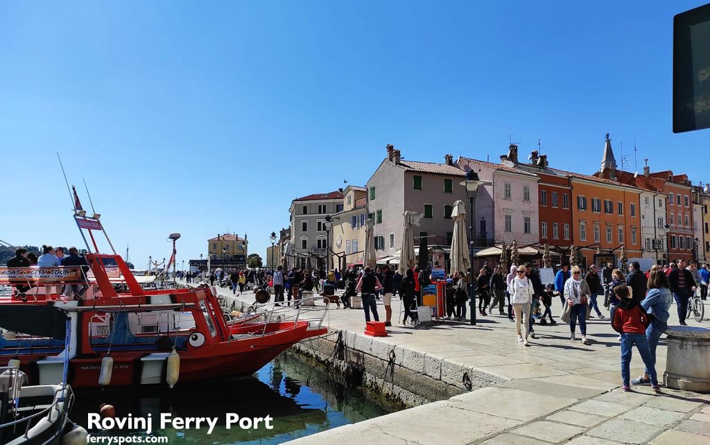 Ferry port in Rovinj, Istria, Croatia