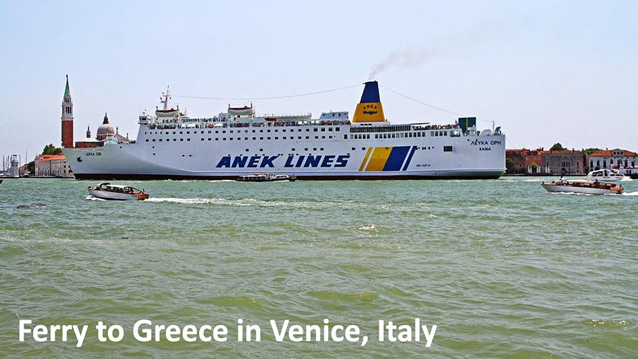 Anek Lines car ferry in Venice, on the way to Greece